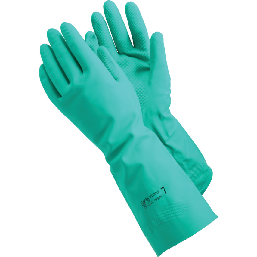 Nitrile Green Chemical Gloves